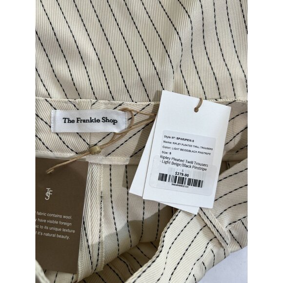 The Frankie Shop Cream Striped Trousers (Ripley) - Picture 8 of 8